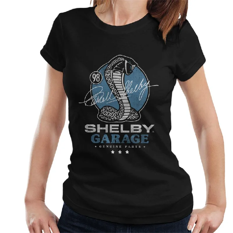 Shelby Garage Genuine Parts Women's T-Shirt Spandex Blend Rayon Blend Denim Blend