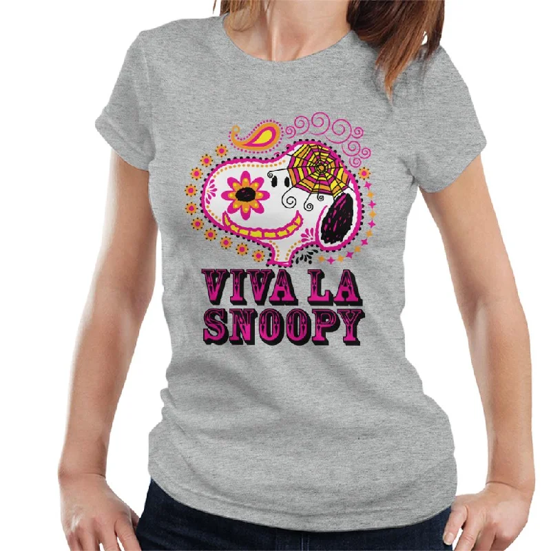 Peanuts Viva La Snoopy Women's T-Shirt Terry Blend Velvet Blend Canvas Blend
