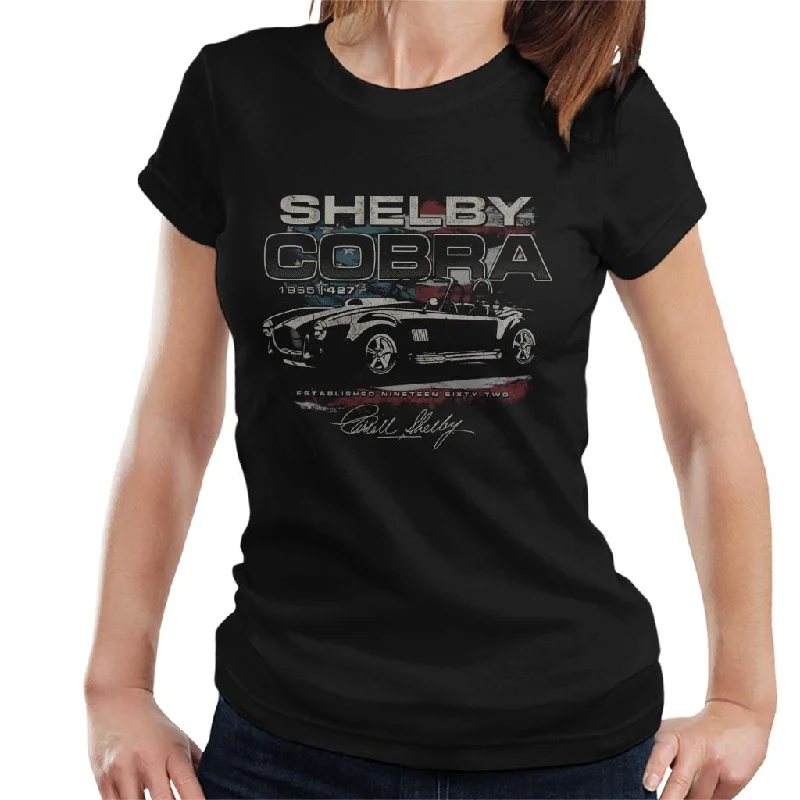 Shelby Cobra 1965 Est 1962 Women's T-Shirt Chenille Blend Fleece Blend Nylon Blend