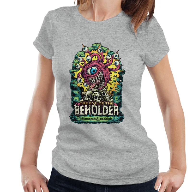 Dungeons & Dragons The Eye Of The Beholder Women's T-Shirt Striped Floral Plaid