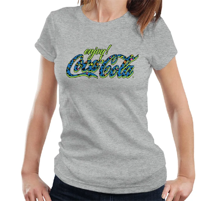 Coca Cola Spotted Logo Women's T-Shirt Satin Fabric Silk Fabric Chiffon Fabric