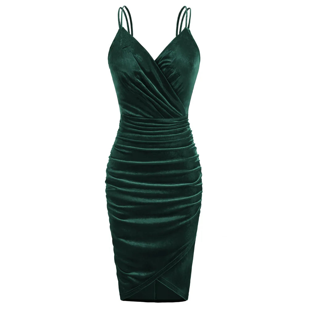 GRACE KARIN Women Retro Velvet Party Dress Dual Strap V-Neck Wrap Hem Ruched Front Mini Dress Knee Length Party Pencil Dresses Tunics Bestseller popular GRACE KARIN Women Retro Velvet Party Dress Dual Strap V-Neck Wrap Hem Ruched Front Mini Dress Knee Length Party Pencil Dresses Tunics Bestseller popular