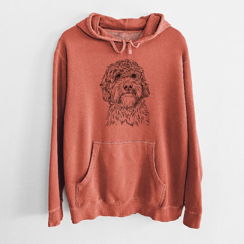 Bare Huckleberry the Australian Labradoodle - Unisex Pigment Dyed Hoodie Hoodie with Oversized Fit Loose Comfortable Bare Huckleberry the Australian Labradoodle - Unisex Pigment Dyed Hoodie Hoodie with Oversized Fit Loose Comfortable
