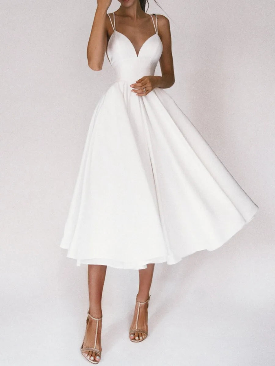 Elegant Guest Wedding Fomral Long Party Dresses Women 2023 Summer White Sexy Slip Backless Ball Gown Midi Vestidos Casual Dress Crew Neckline Casual Elegant Guest Wedding Fomral Long Party Dresses Women 2023 Summer White Sexy Slip Backless Ball Gown Midi Vestidos Casual Dress Crew Neckline Casual