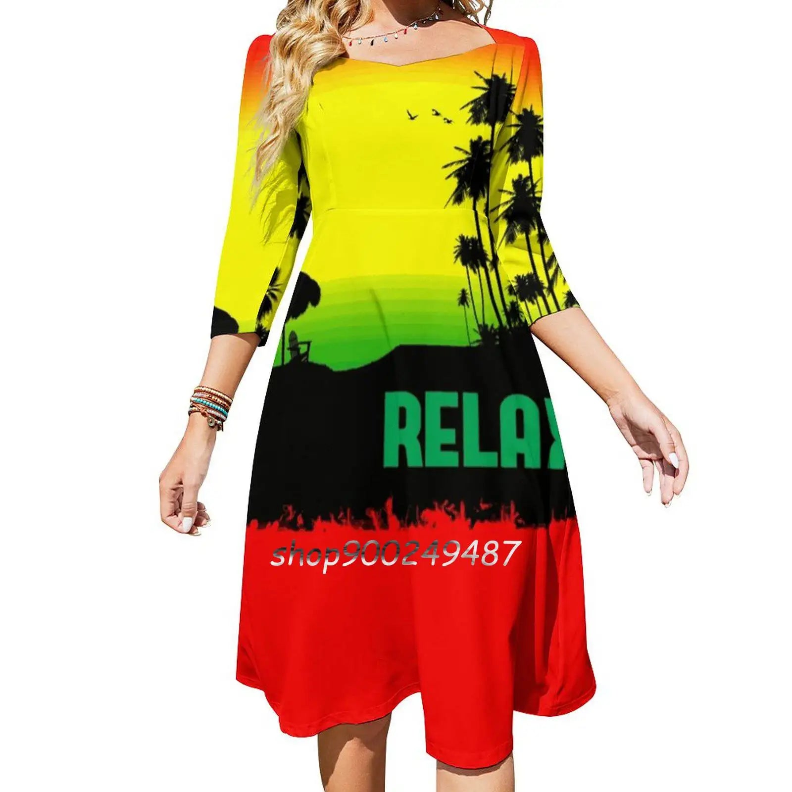 Rasta Relax Evening Party Dresses Midi Sexy Dress Female Sweet One Piece Dress Korean Beach Jamaica Rasta Rastafarian Ocean Tunics Spring floral Rasta Relax Evening Party Dresses Midi Sexy Dress Female Sweet One Piece Dress Korean Beach Jamaica Rasta Rastafarian Ocean Tunics Spring floral