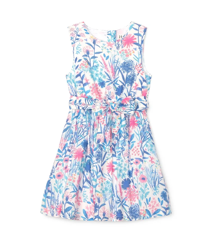 Spring Wildflowers Party Dress Peplum Ruffle Cocktail
