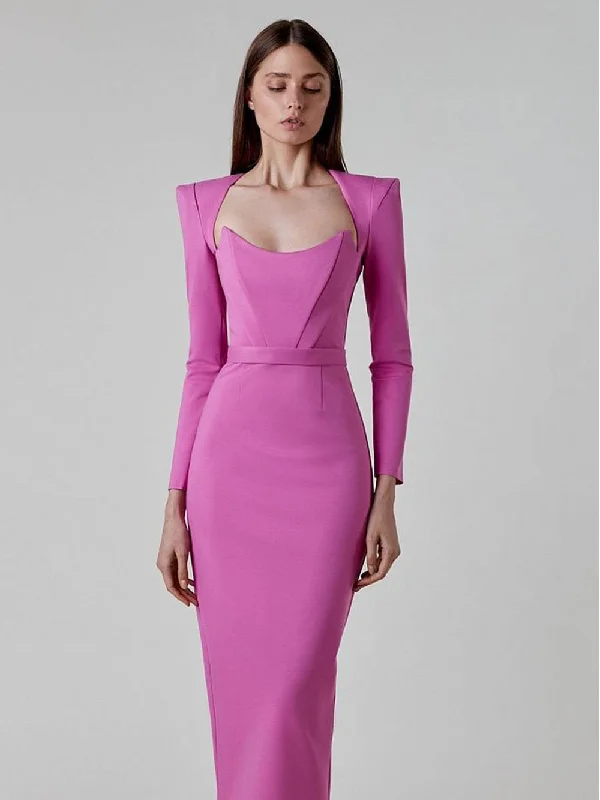 New Arrival Women Winter Sexy Long Sleeve V Neck Pink Black White Midi Bandage Dress 2023 Elegant Evening Club Party Dress Tunics Evening elegant New Arrival Women Winter Sexy Long Sleeve V Neck Pink Black White Midi Bandage Dress 2023 Elegant Evening Club Party Dress Tunics Evening elegant