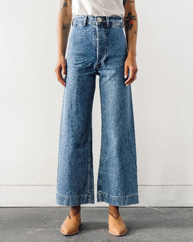 Jesse Kamm Sailor Pant, Cowboy Blue High-Waist Yoga Pants