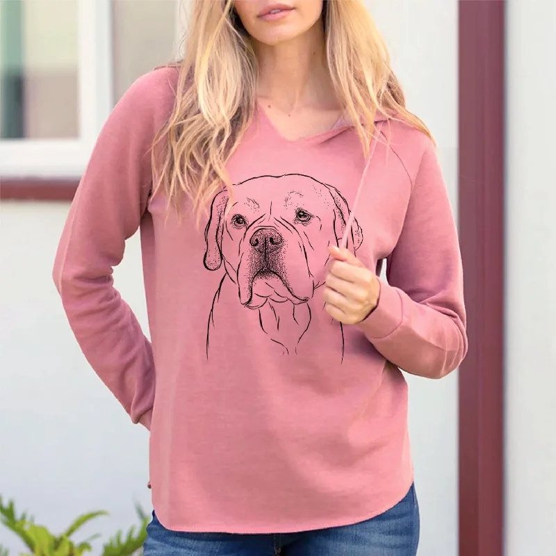 Nora the American Bulldog Mix - Cali Wave Hooded Sweatshirt Hoodie Crop Top Short Trendy Nora the American Bulldog Mix - Cali Wave Hooded Sweatshirt Hoodie Crop Top Short Trendy