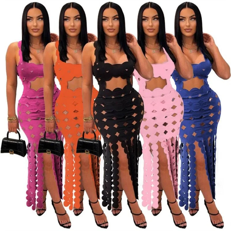 Solid Hollow Out Elegant Sexy Maxi Evening Party Dress Women Sleeveless Backless Tassel Clubwear Summer Vacation Beach Long Robe Tunics Short Trendy Solid Hollow Out Elegant Sexy Maxi Evening Party Dress Women Sleeveless Backless Tassel Clubwear Summer Vacation Beach Long Robe Tunics Short Trendy