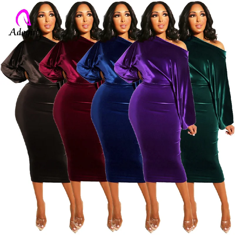 Purple Velvet Women New 2020 Spring Winter Off Shoulder Long Sleeve Bodycon Dress Office Lady Sexy Pencil Party Dresses 5 Colors Tunics Prom sequined Purple Velvet Women New 2020 Spring Winter Off Shoulder Long Sleeve Bodycon Dress Office Lady Sexy Pencil Party Dresses 5 Colors Tunics Prom sequined