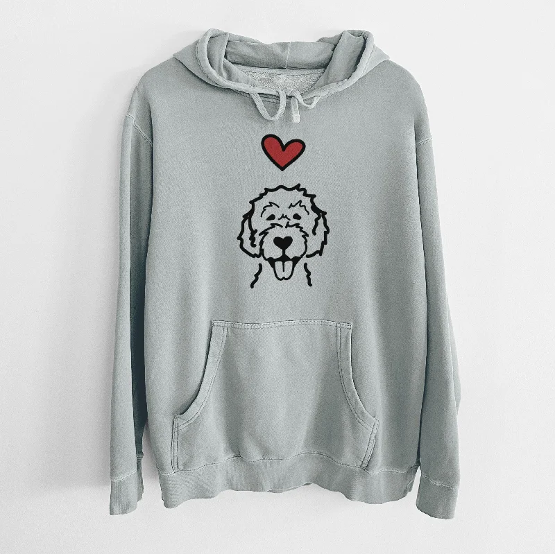 Love Always Labradoodle - Unisex Pigment Dyed Hoodie Hoodie with Neon Bright Vibrant Love Always Labradoodle - Unisex Pigment Dyed Hoodie Hoodie with Neon Bright Vibrant