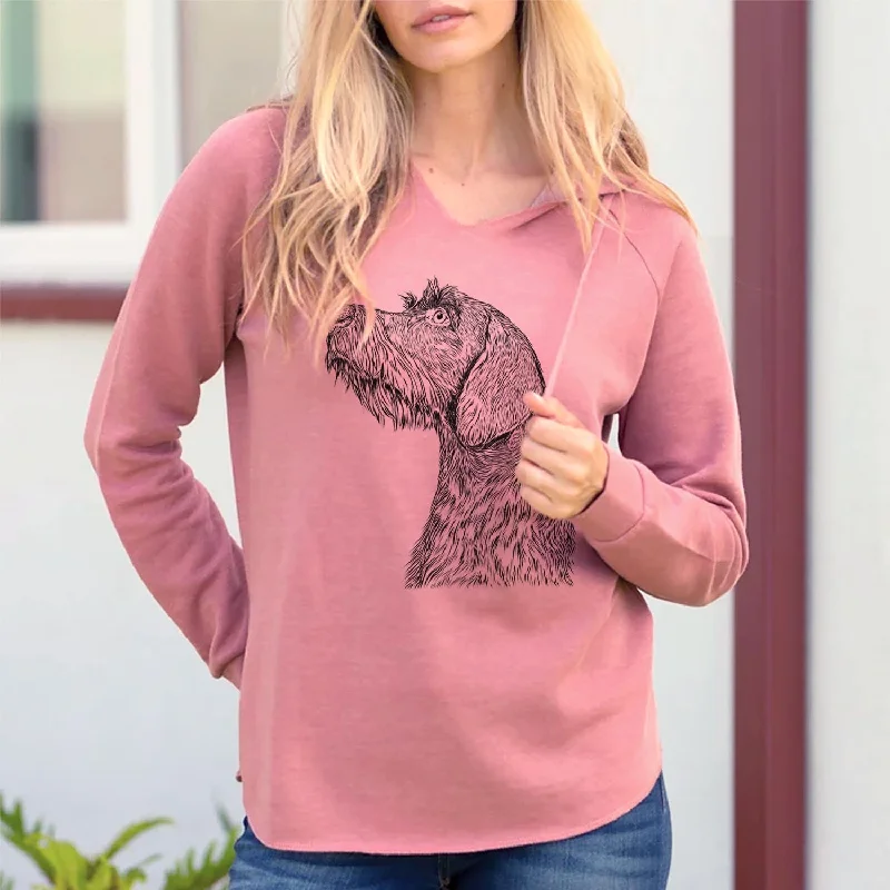 Profile German Wirehaired Pointer - Cali Wave Hooded Sweatshirt Hoodie with Mesh Breathable Sporty Profile German Wirehaired Pointer - Cali Wave Hooded Sweatshirt Hoodie with Mesh Breathable Sporty