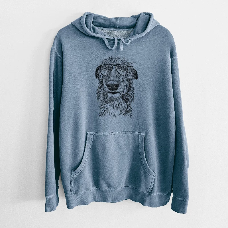 Aviator Cleod the Scottish Deerhound - Unisex Pigment Dyed Hoodie Hoodie with Camouflage Military Edgy Aviator Cleod the Scottish Deerhound - Unisex Pigment Dyed Hoodie Hoodie with Camouflage Military Edgy