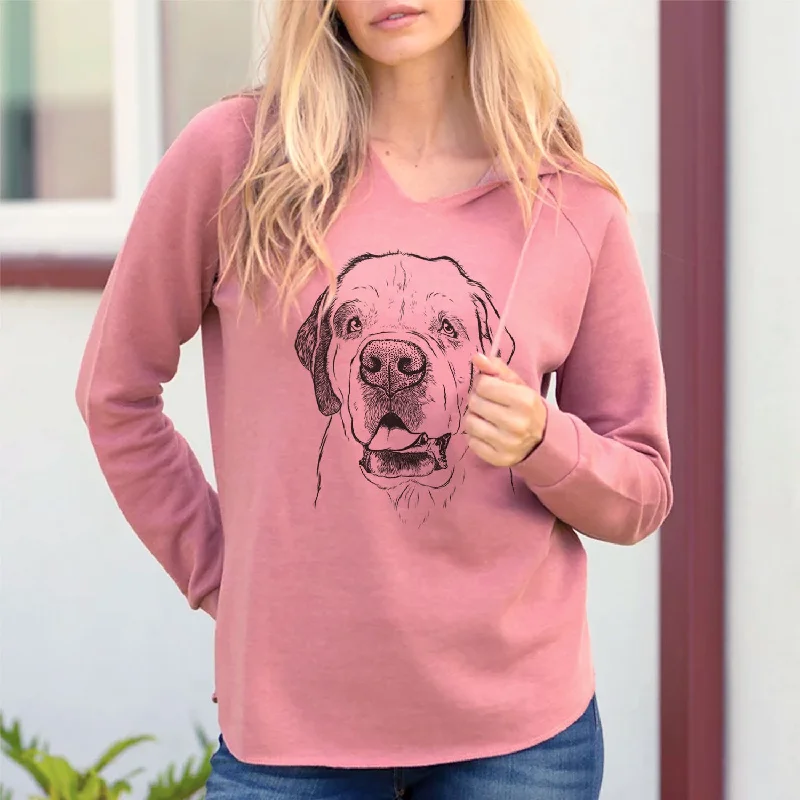 Wendy the Saint Bernard - Cali Wave Hooded Sweatshirt Hoodie with Applique Textured Unique Wendy the Saint Bernard - Cali Wave Hooded Sweatshirt Hoodie with Applique Textured Unique