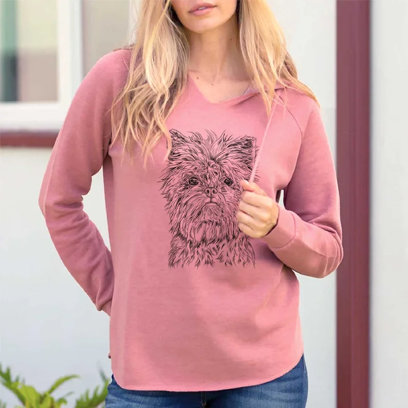 Alvin the Affenpinscher - Cali Wave Hooded Sweatshirt Hoodie with Distressed Vintage Worn Alvin the Affenpinscher - Cali Wave Hooded Sweatshirt Hoodie with Distressed Vintage Worn