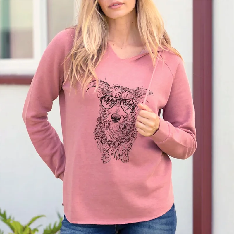 Aviator Frida Doggo the Rescue Terrier Mix - Cali Wave Hooded Sweatshirt Hoodie with Oversized Fit Loose Comfortable Aviator Frida Doggo the Rescue Terrier Mix - Cali Wave Hooded Sweatshirt Hoodie with Oversized Fit Loose Comfortable