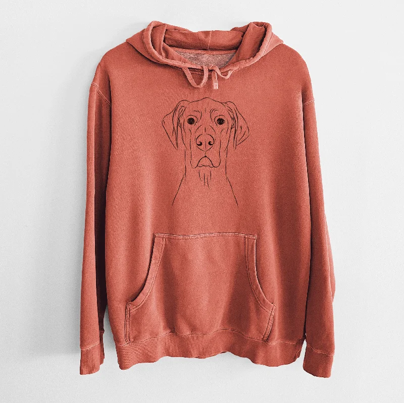 Bare Maddox the Great Dane - Unisex Pigment Dyed Hoodie Hoodie with Side Slits Relaxed Casual Bare Maddox the Great Dane - Unisex Pigment Dyed Hoodie Hoodie with Side Slits Relaxed Casual