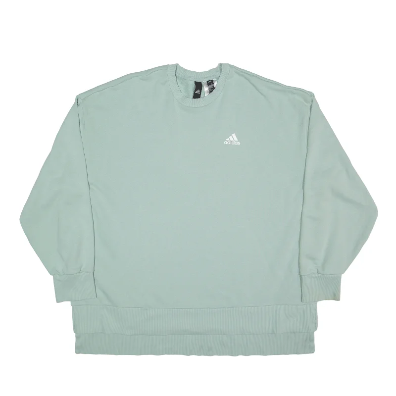 ADIDAS Sweatshirt Green Womens XL Hoodie with Tie-Dye Psychedelic Retro