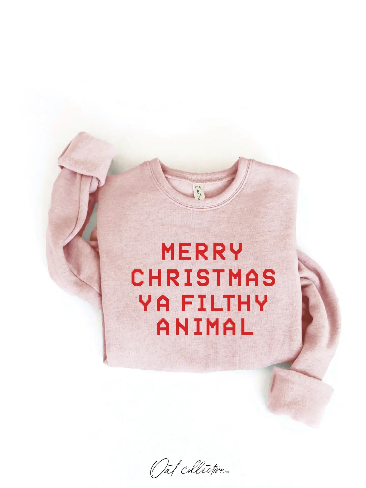 Merry Christmas Ya Filthy Animal Graphic Sweatshirt Hoodie with Hem Elastic Stretchable Comfortable Merry Christmas Ya Filthy Animal Graphic Sweatshirt Hoodie with Hem Elastic Stretchable Comfortable