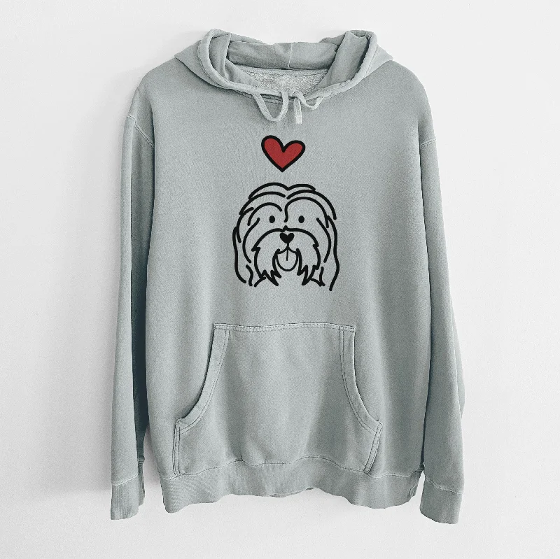 Love Always Havanese - Unisex Pigment Dyed Hoodie Hoodie with Distressed Vintage Worn Love Always Havanese - Unisex Pigment Dyed Hoodie Hoodie with Distressed Vintage Worn