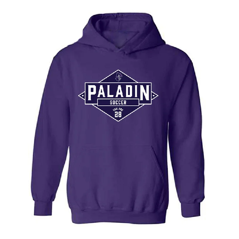 Furman - NCAA Women's Soccer : Alyssa England - Classic Fashion Shersey Hooded Sweatshirt Hoodie with Hem Embroidery Detailed Premium Furman - NCAA Women's Soccer : Alyssa England - Classic Fashion Shersey Hooded Sweatshirt Hoodie with Hem Embroidery Detailed Premium