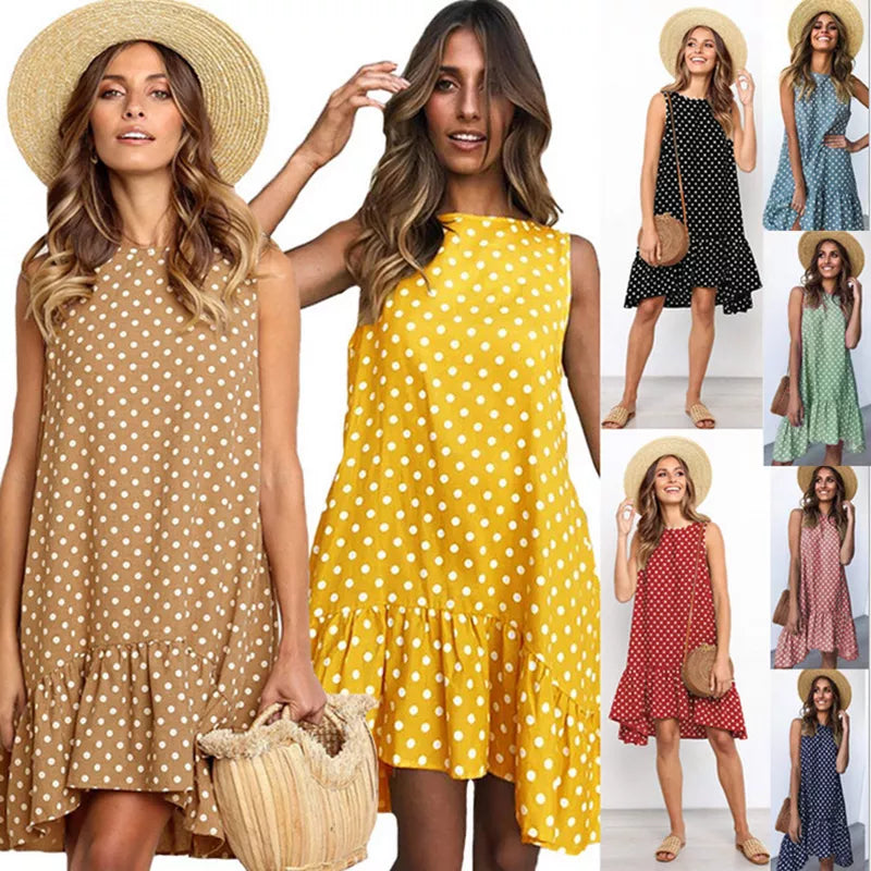 Jocoo Jolee Summer Chiffon Dress Women Polka Dot Ruffles Mini Dress Casual Beach Party Dress Street Short Sundress Vestidos Tunics Print Colorful Jocoo Jolee Summer Chiffon Dress Women Polka Dot Ruffles Mini Dress Casual Beach Party Dress Street Short Sundress Vestidos Tunics Print Colorful