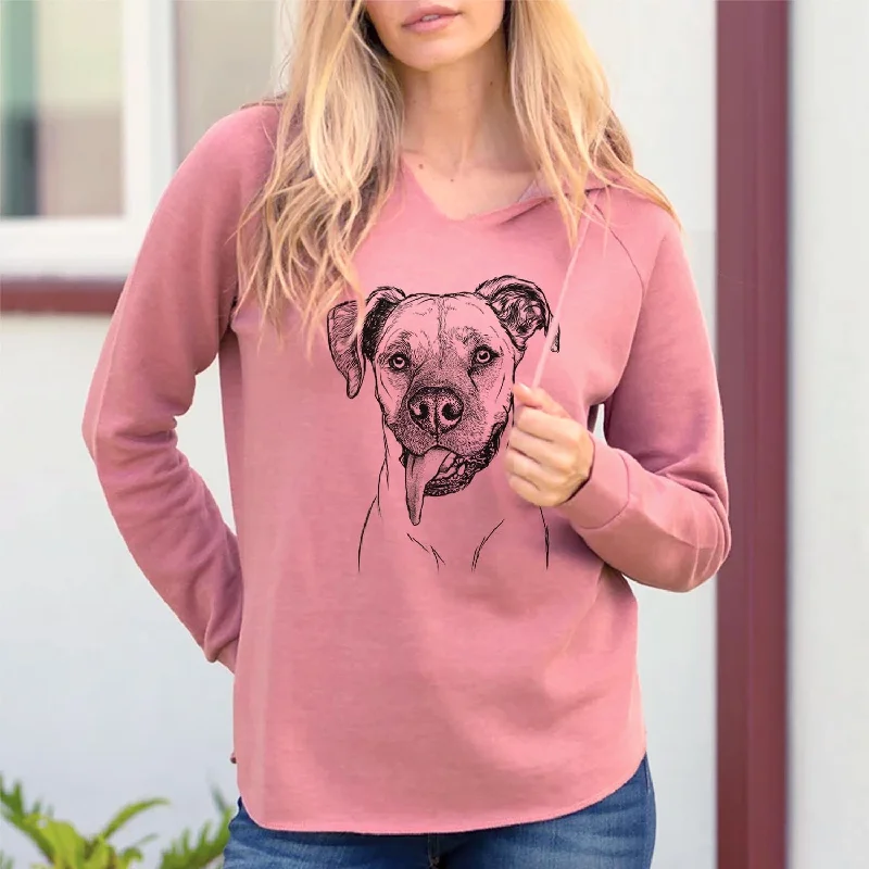 Sir Jake the Boxer - Cali Wave Hooded Sweatshirt Hoodie with Button Classic Timeless Sir Jake the Boxer - Cali Wave Hooded Sweatshirt Hoodie with Button Classic Timeless