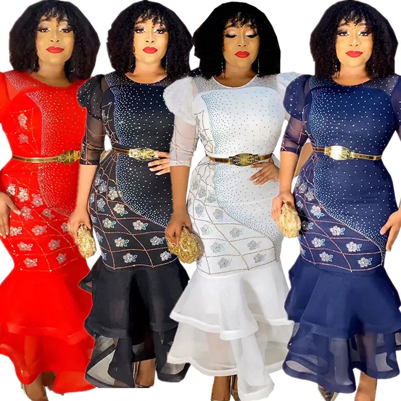 Women Wedding Evening Formal Party Dresses Robe Sexy Bodycon Tiered Ruffle Solid Long Dress Elegant Slim Fit Beading Prom Gown Tunics Stylish modern Women Wedding Evening Formal Party Dresses Robe Sexy Bodycon Tiered Ruffle Solid Long Dress Elegant Slim Fit Beading Prom Gown Tunics Stylish modern