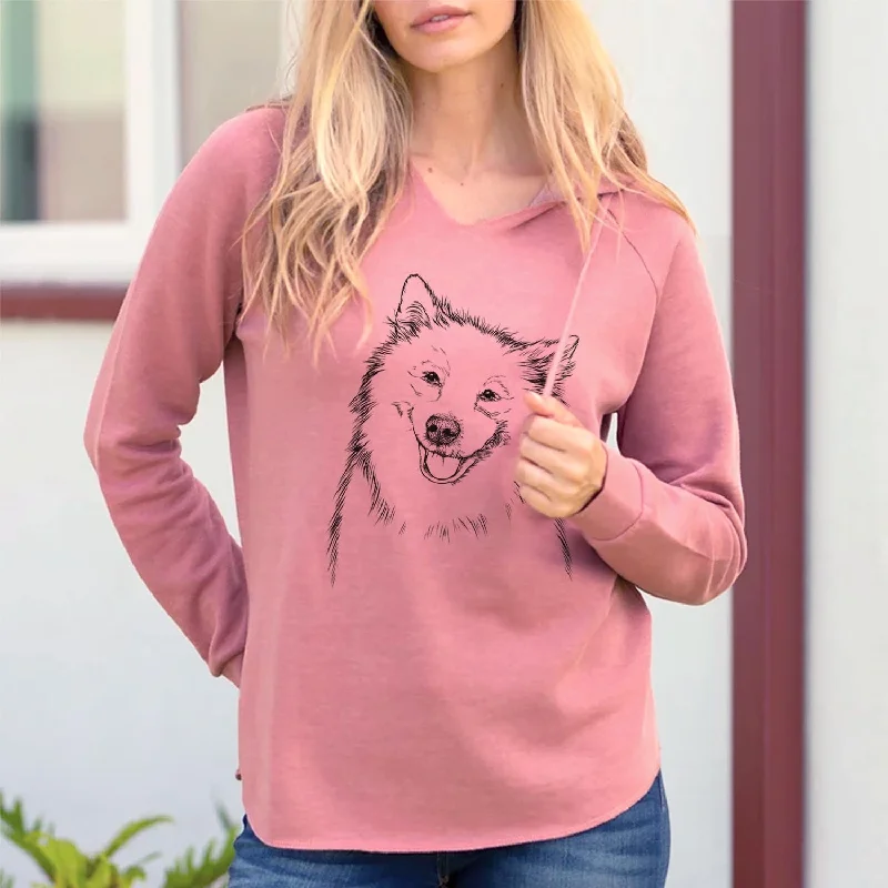 Caico the Samoyed - Cali Wave Hooded Sweatshirt Hoodie with Earth Tones Natural Calm Caico the Samoyed - Cali Wave Hooded Sweatshirt Hoodie with Earth Tones Natural Calm