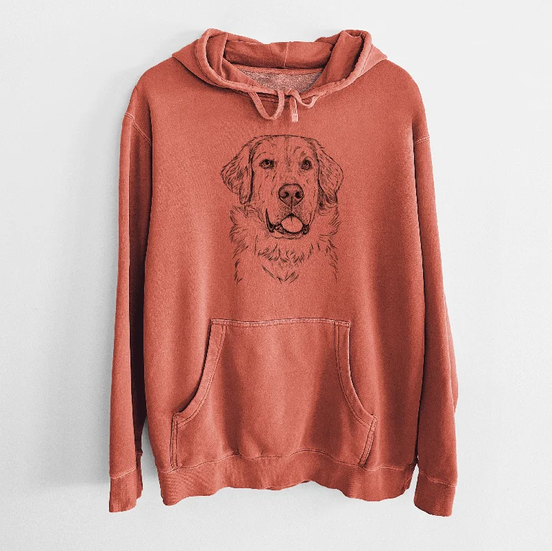 Bare Brophy the Great Pyrenees - Unisex Pigment Dyed Hoodie Hoodie with Zipper Placket Modern Functional Bare Brophy the Great Pyrenees - Unisex Pigment Dyed Hoodie Hoodie with Zipper Placket Modern Functional
