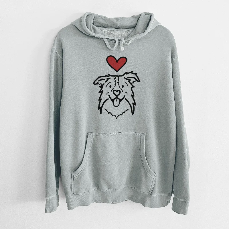 Love Always Border Collie - Cricket - Unisex Pigment Dyed Hoodie Hoodie with Hem Patch Decorative Personalized Love Always Border Collie - Cricket - Unisex Pigment Dyed Hoodie Hoodie with Hem Patch Decorative Personalized