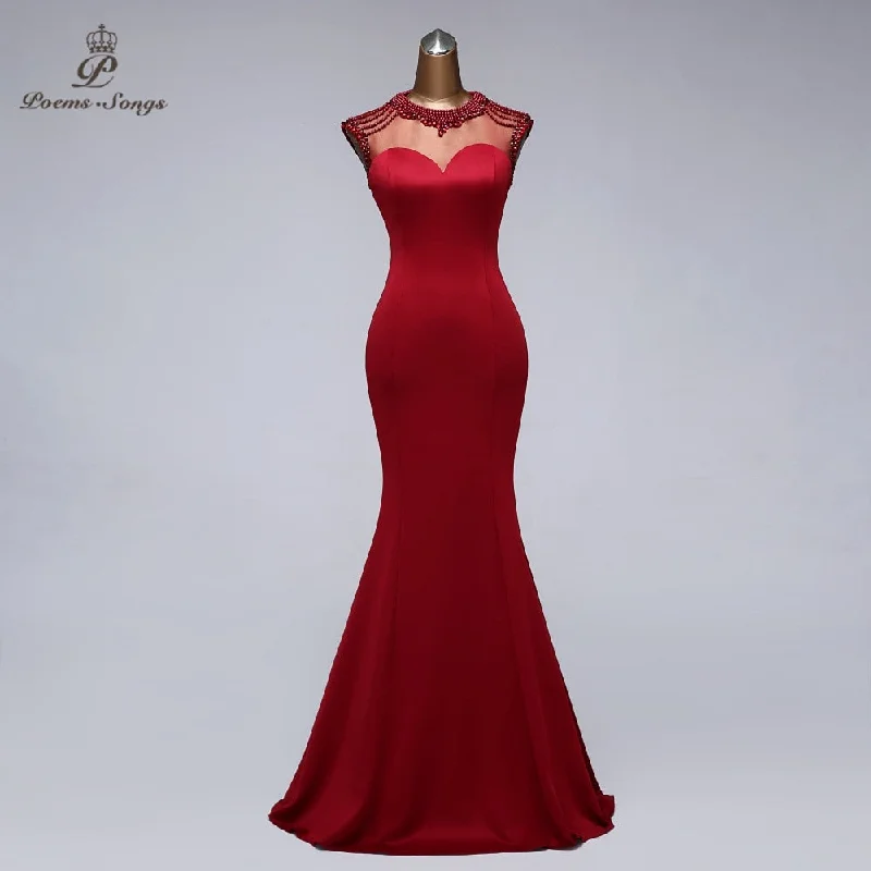 Elegant mermaid evening dress woman party night beading vestidos de fiesta de noche sleeveless evening gown party dress Tunics Velvet soft Elegant mermaid evening dress woman party night beading vestidos de fiesta de noche sleeveless evening gown party dress Tunics Velvet soft