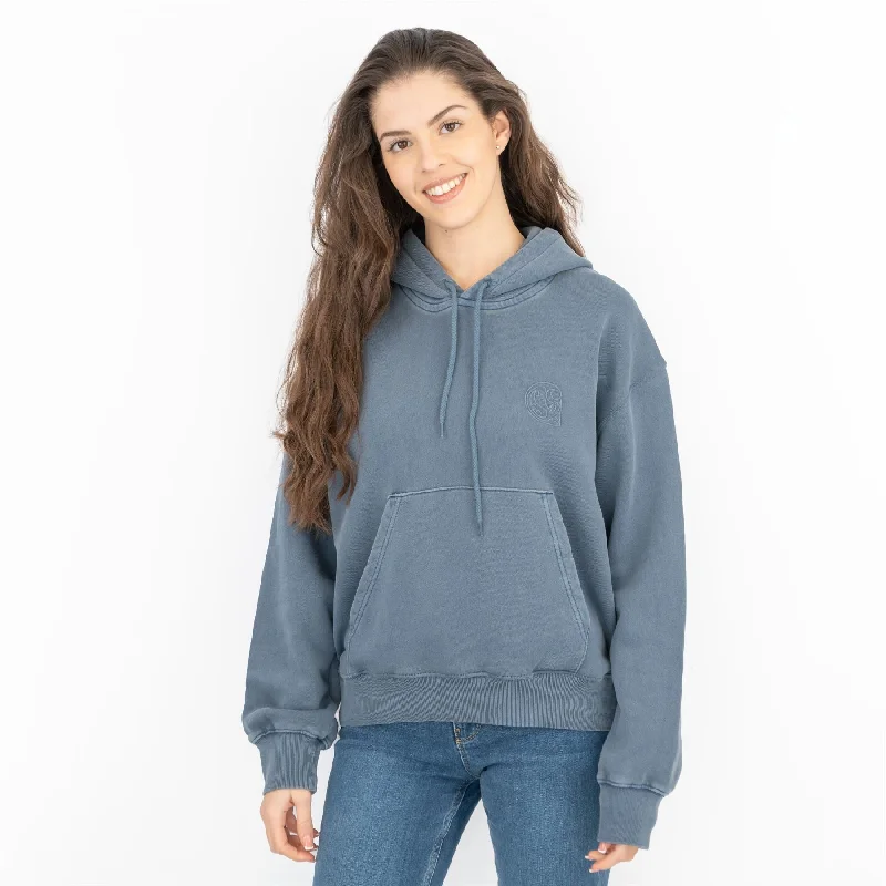 Carhartt Women Hoodie Long Sleeve Casual Blue Hooded Sweat Tops Hoodie with V-Neck Classic Versatile Carhartt Women Hoodie Long Sleeve Casual Blue Hooded Sweat Tops Hoodie with V-Neck Classic Versatile