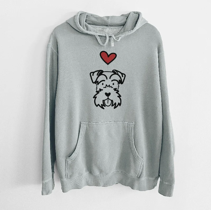 Love Always Miniature Schnauzer - Unisex Pigment Dyed Hoodie Hoodie with Metallic Shiny Futuristic Love Always Miniature Schnauzer - Unisex Pigment Dyed Hoodie Hoodie with Metallic Shiny Futuristic
