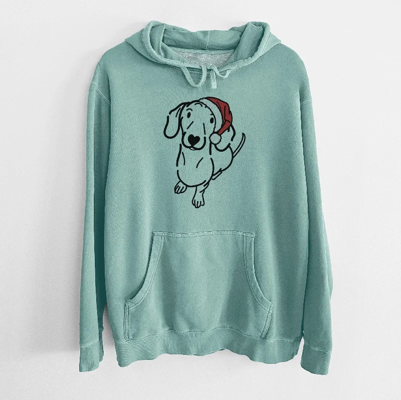 Jolly Dachshund - Moxie - Unisex Pigment Dyed Hoodie Hoodie with Back Slit Movement Comfort Jolly Dachshund - Moxie - Unisex Pigment Dyed Hoodie Hoodie with Back Slit Movement Comfort