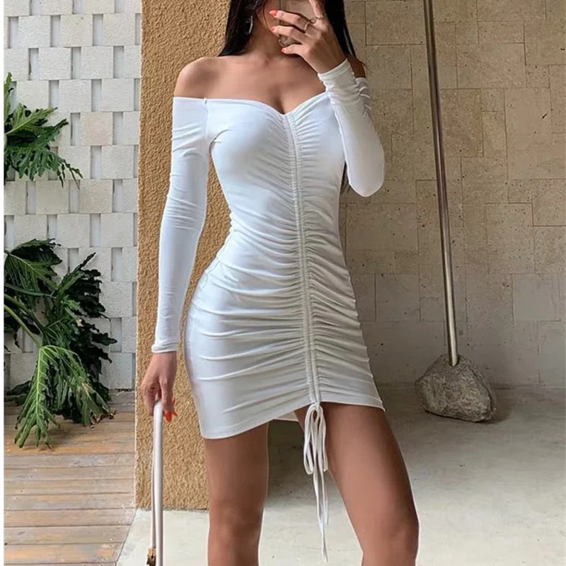 High waWist Mini Dress For Women Sexy Bodycon Dress Long Sleeve Vestidos Women 2021 Sexy Club Outfits Party Dresses White S627 Tunics Wedding white High waWist Mini Dress For Women Sexy Bodycon Dress Long Sleeve Vestidos Women 2021 Sexy Club Outfits Party Dresses White S627 Tunics Wedding white
