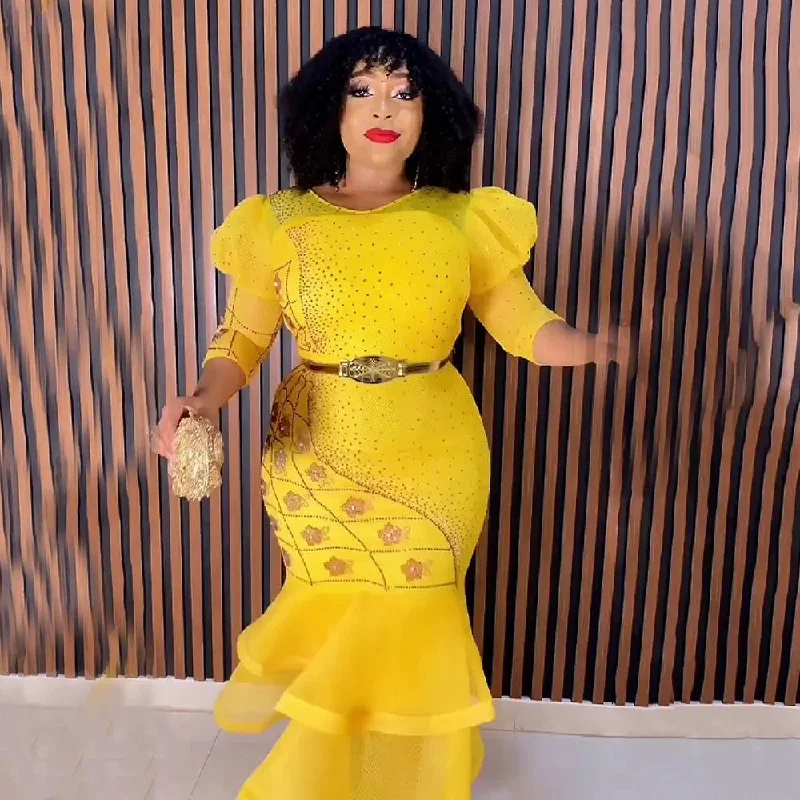 Plus Size African Party Dresses for Women Dashiki Ankara Wedding Evening Gown Sexy Bodycon Maxi Long Dress Africa Clothing 2023 Tunics Luxurious high-end Plus Size African Party Dresses for Women Dashiki Ankara Wedding Evening Gown Sexy Bodycon Maxi Long Dress Africa Clothing 2023 Tunics Luxurious high-end
