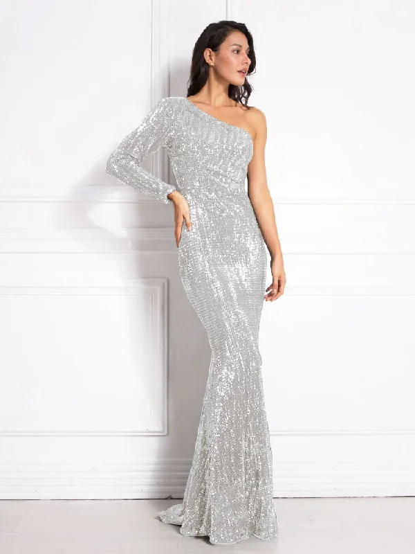 One Shoulder Sequin Night Gown Evening Party Dress Bodycon Floor Length Backless Autumn Luxury Stretchy Mermaid Maternity Dress Bodycon Fitted Nightout One Shoulder Sequin Night Gown Evening Party Dress Bodycon Floor Length Backless Autumn Luxury Stretchy Mermaid Maternity Dress Bodycon Fitted Nightout