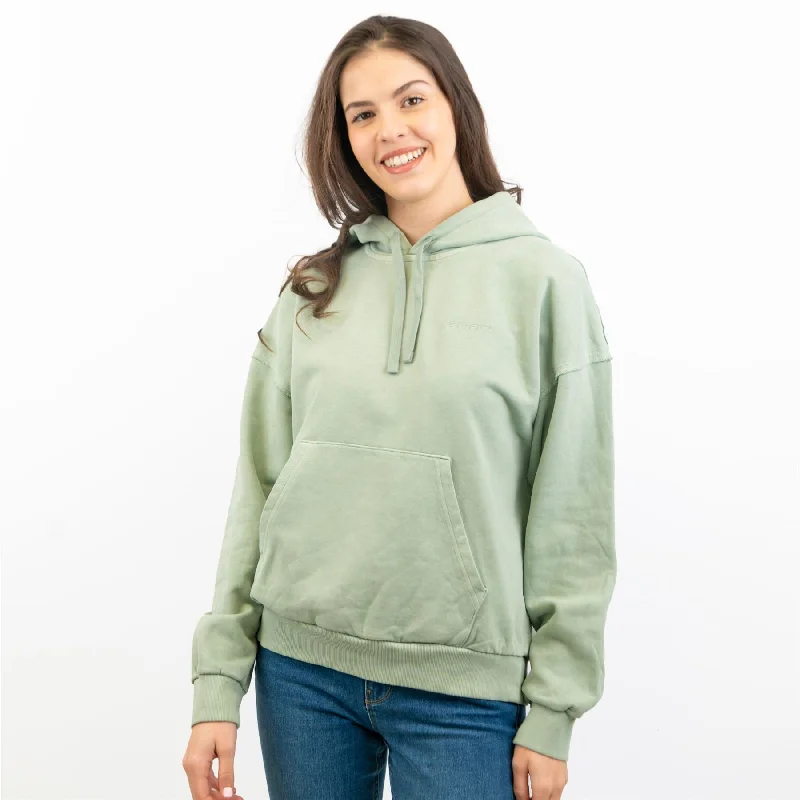 Carhartt Women Marfa Green Hoodie Sweat Tops Hoodie with Set-In Sleeves Structured Classic Carhartt Women Marfa Green Hoodie Sweat Tops Hoodie with Set-In Sleeves Structured Classic