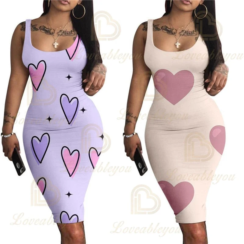 Footprints Heart-shaped Printed Sleeveless Slim Vest Dress Women Sexy Party Dresses O-Neck Backless Female Casual Robe Tunics Corduroy durable Footprints Heart-shaped Printed Sleeveless Slim Vest Dress Women Sexy Party Dresses O-Neck Backless Female Casual Robe Tunics Corduroy durable