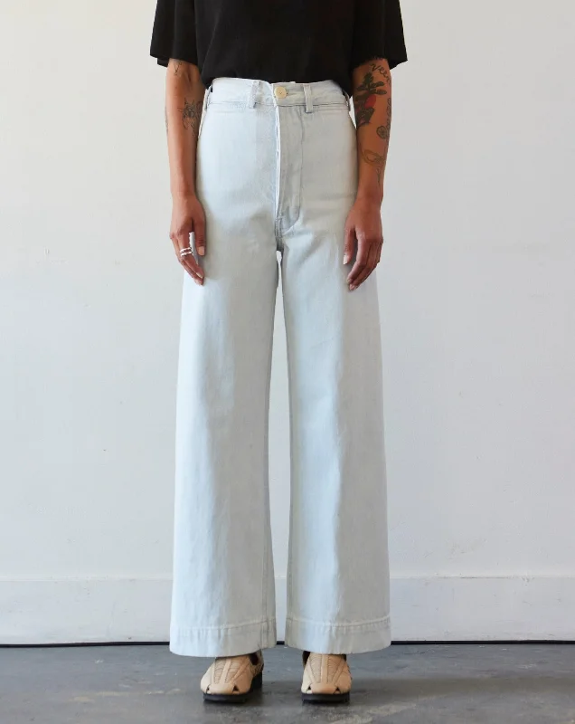 Jesse Kamm Sailor Pant, Pale Blue Casual Drawstring Pants