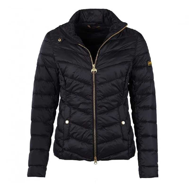 Aubern Quilted Jacket - Black Wool Fabric Cashmere Fabric Tweed Fabric
