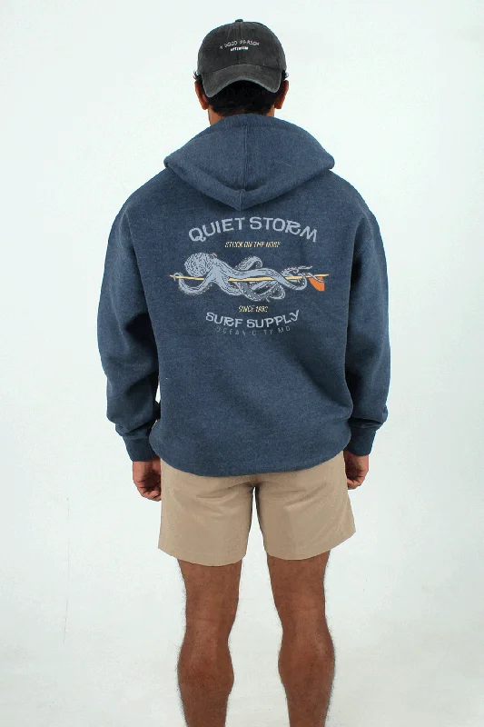 Octo Board Pullover Hoodie Slit Sleeve Stylish