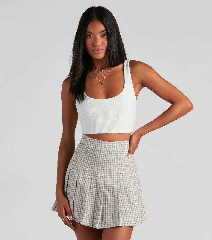 I've Got Needs Scoop Neck Crop Top Collared Crop Top Boat Neck A-Line