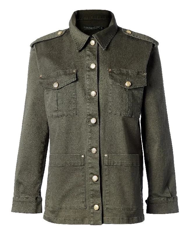 Artillery Jacket - Hunter Green Hoodie Zip-Up Jacket Button-Up Jacket
