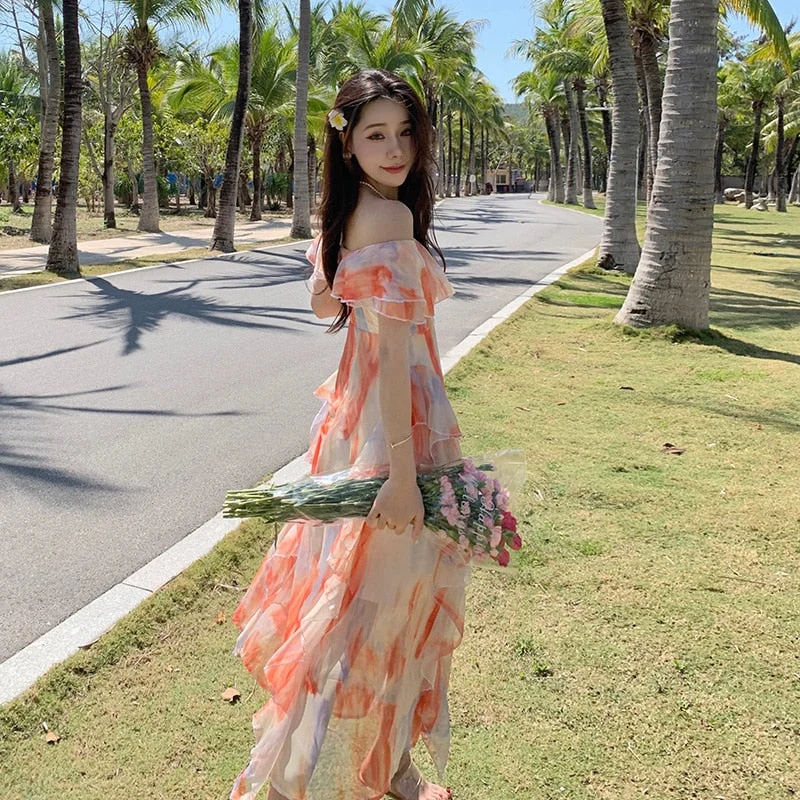 Summer Midi Tie Dye Dress Women 2022 Long Elegant Cottagecore Casual Fairy Dresses for Wedding Guest Bridesmaid Birthday Prom Summer Midi Tie Dye Dress Women 2022 Long Elegant Cottagecore Casual Fairy Dresses for Wedding Guest Bridesmaid Birthday Prom