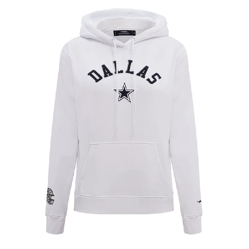 NFL DALLAS COWBOYS CLASSIC WOMEN'S PULLOVER HOODIE (WHITE) Fleece Warm Pullover