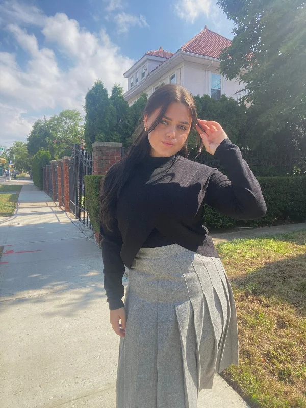 KNIT CRISSCROSS CROP TOP Machine Wash Dry Clean Hand Wash
