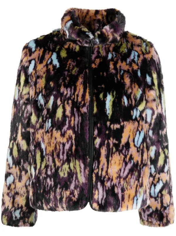 PAUL SMITH abstract-print brushed-effect jacket Nylon Fabric Polyester Fabric Spandex Fabric PAUL SMITH abstract-print brushed-effect jacket Nylon Fabric Polyester Fabric Spandex Fabric